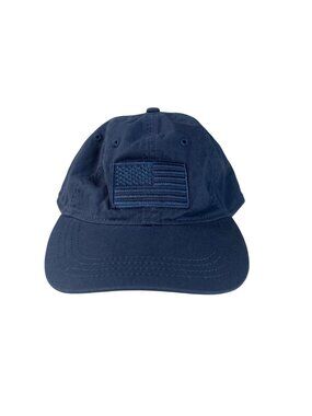 American Flag Baseball Cap Embroidered Patch Adjustable Back Strap Blue Cotton